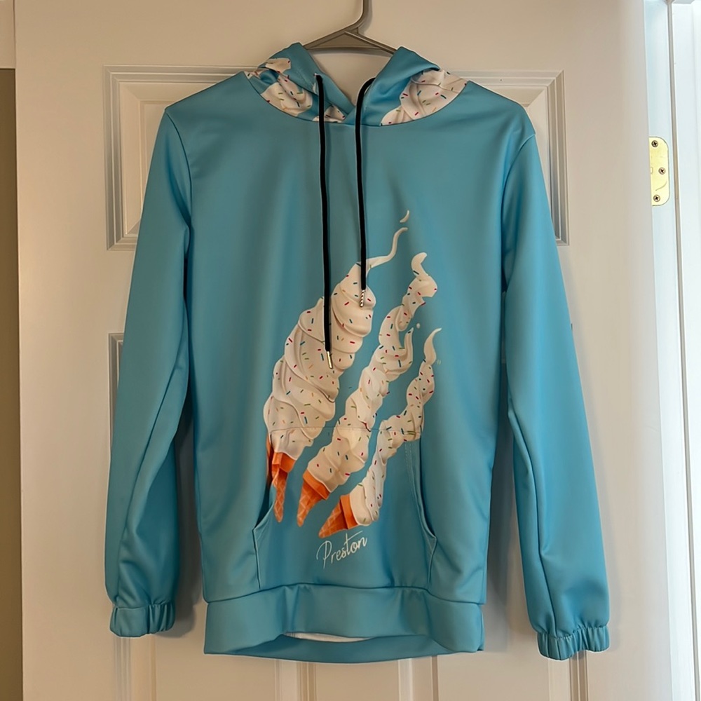 You Tube Preston merch youth large hoodie- worn once